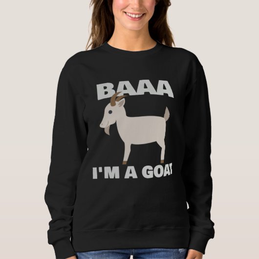 Sweatshirt Baa I m A Goat Costume Animal Halloween Party Goa (Devant)
