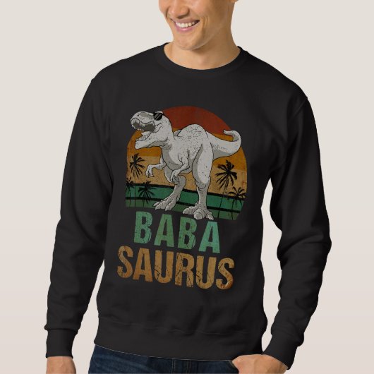 Sweatshirt Babasaurus Dinosaur Baba Saurus Vintage Father's D (Devant)