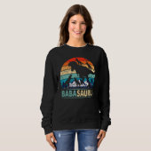 Sweatshirt Babasaurus T Rex Baba Dinosaur 4 Enfants Da Père (Devant entier)