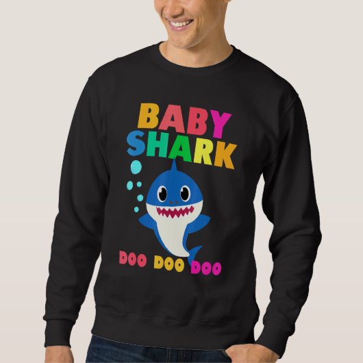 Sweatshirt Baby Shark Doo Doo Baby Maman Papa Enfants (Devant)