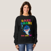 Sweatshirt Baby Shark Doo Doo Baby Maman Papa Enfants (Devant entier)