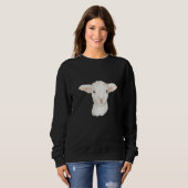 Sweatshirt Baby Sheep Agriculture Motif Watercolour Lamb (Devant entier)