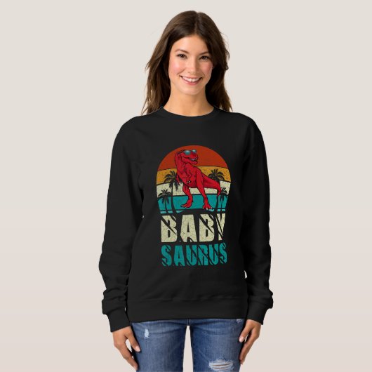 Sweatshirt Babysaurus T Rex Dinosaur Bébé Saurus Correspondan (Devant entier)