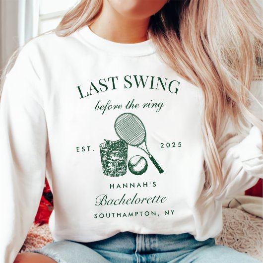 Sweatshirt Bache Green Dernier Swing Avant Le Ring Tennis