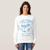 Sweatshirt Bachelorette Côtière Moderne Cocktail Party Blue (Devant entier)