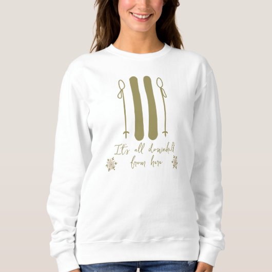 Sweatshirt Bachelorette d'animatrice de ski Apres (Devant)