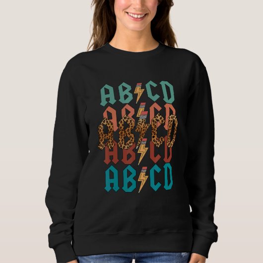Sweatshirt Back In Class ABCD Teacher ABCD Rocks Back To Scho (Devant)
