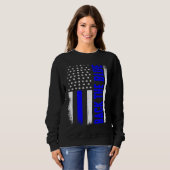 Sweatshirt Back the blue Police (Devant entier)