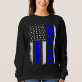 Sweatshirt Back the blue Police (Devant)