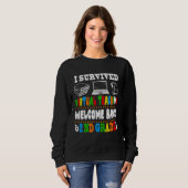 Sweatshirt Back To School 2nd Grade I Survived Virtual Teachi (Devant entier)