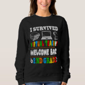 Sweatshirt Back To School 2nd Grade I Survived Virtual Teachi (Devant)
