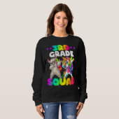 Sweatshirt Back To School 3rd Grade Squad Dabbing Unicorn She (Devant entier)