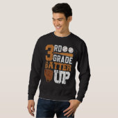 Sweatshirt Back To School 3rd Grade Students Baseball Batter (Devant entier)