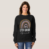 Sweatshirt Back To School 5th Fifth Grade Squad Rainbow Teac (Devant entier)