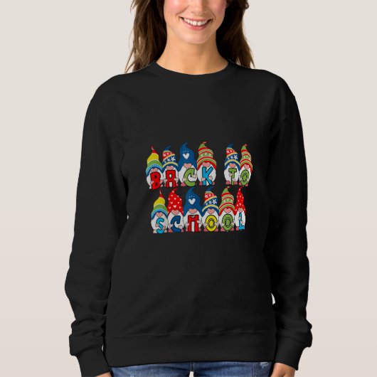 Sweatshirt Back To School Cute Gnome School Teacher Day (Devant)