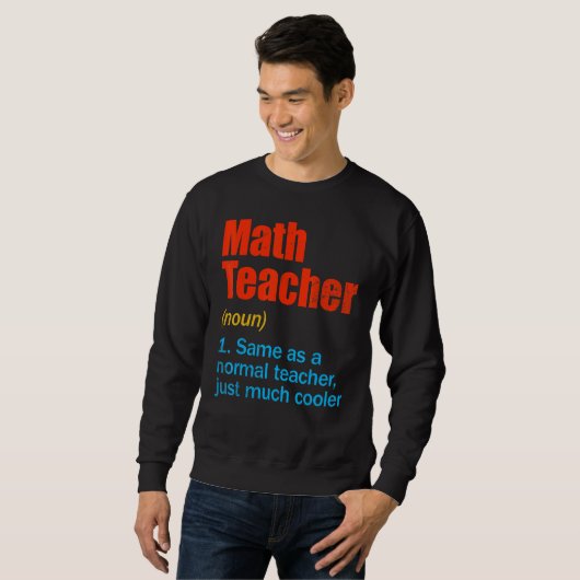 Sweatshirt Back To School First Day Math Teacher Definition (Devant entier)