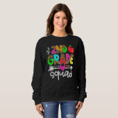Sweatshirt Back To School First Day Of 2nd Grade Squad Teache (Devant entier)