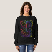 Sweatshirt Back To School First Day of School Typography Firs (Devant entier)