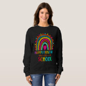 Sweatshirt Back To School Funny Happy First Day Of School For (Devant entier)