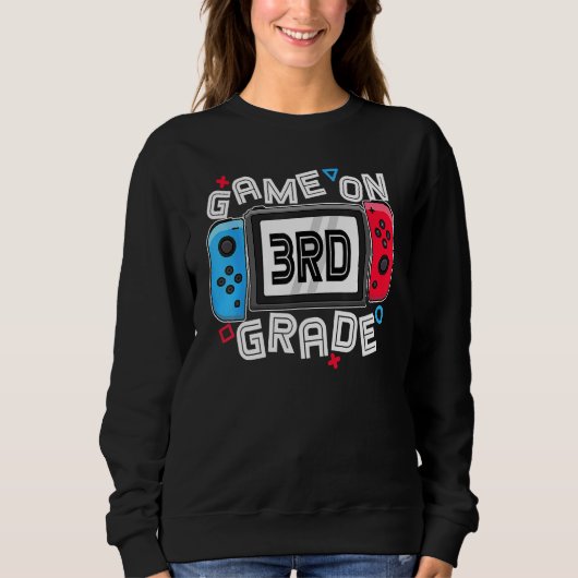 Sweatshirt Back To School Game On 3rd Grade  Gamer Kids Boys (Devant)