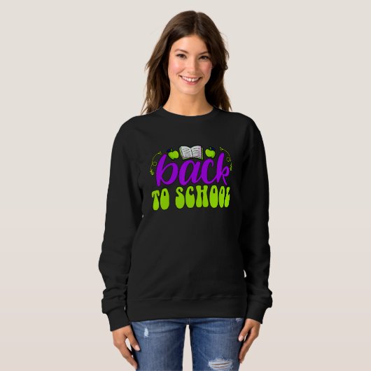 Sweatshirt Back to School Green Apples (Devant entier)