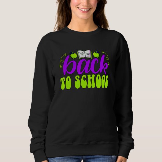 Sweatshirt Back to School Green Apples (Devant)