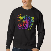 Sweatshirt Back To School Hello 3rd Grade Third Grade Teacher (Devant)