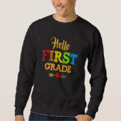 Sweatshirt Back To School Hello First Grade Team 1st Grade Te (Devant)