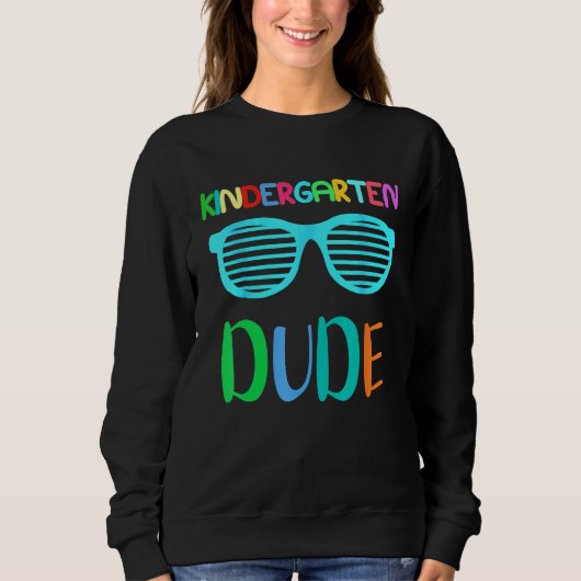 Sweatshirt Back To School Kindergarten Dude Cool Sunglasses B (Devant)