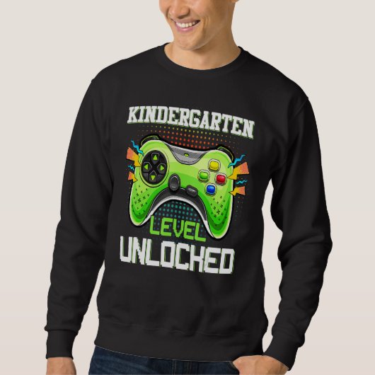 Sweatshirt Back To School Kindergarten Level Unlocked Video G (Devant)