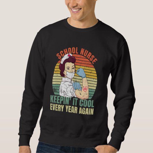 Sweatshirt Back to School nurse Quote for a School nurse 1 (Devant)