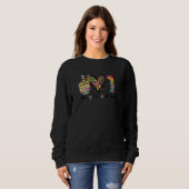 Sweatshirt Back To School Peace Love First Grade 1st Grade Te (Devant entier)