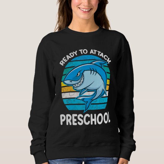 Sweatshirt Back To School Preschool Kids Outfit Shark (Devant)