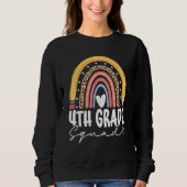 Sweatshirt Back To School Rainbow 4th Fourth Grade Squad Teac (Devant)