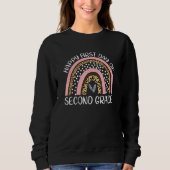 Sweatshirt Back To School  Rainbow Happy First Day Of Second  (Devant)