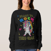 Sweatshirt Back To School Ready To Rock Third 3rd Grade Dabbi (Devant)