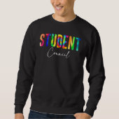 Sweatshirt Back To School Student Council Retro tie dye (Devant)