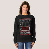 Sweatshirt Backgammon J'Ai L'Air De Vous Écouter B (Devant entier)