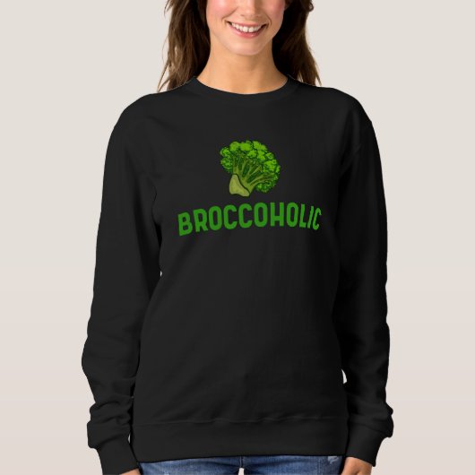 Sweatshirt Backprint Broccholic Healthy Vegetables Meatless V (Devant)