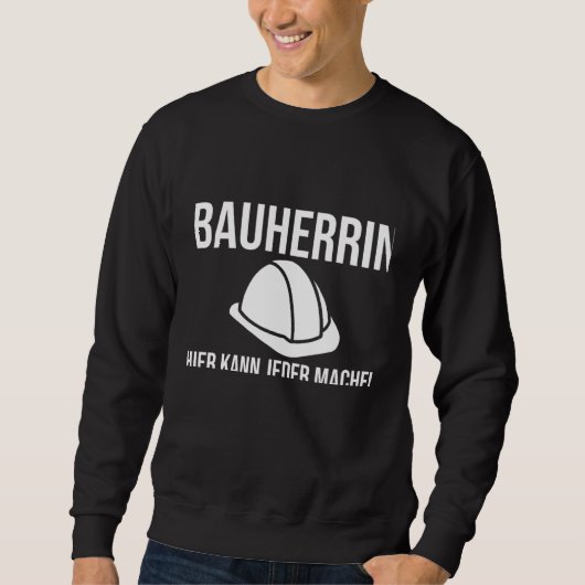 Sweatshirt Backprint builder construction site outfit Laying (Devant)