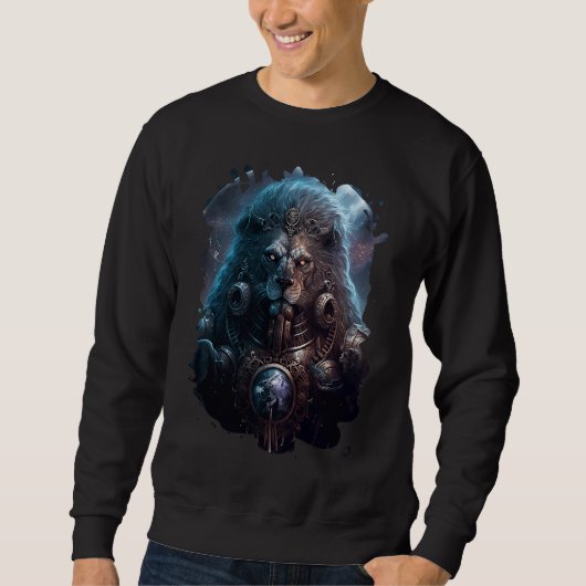 Sweatshirt Backprint Epic Leo le signe zodiaque de la force 2 (Devant)