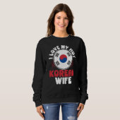 Sweatshirt Backprint I Love My Hot Korean Wife (Devant entier)