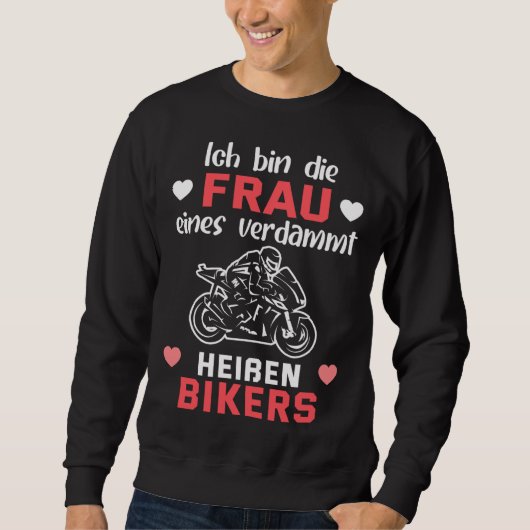 Sweatshirt Backprint Ich bin die Frau eines verdammt heißen B (Devant)
