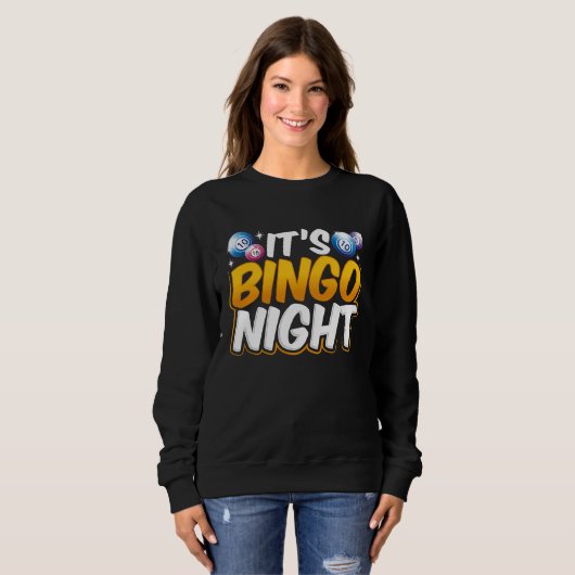 Sweatshirt Backprint It's Bingo Night (Devant entier)