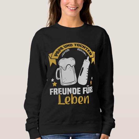 Sweatshirt Backprint Papa und Tochter Freunde für Leben Germa (Devant)
