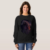 Sweatshirt Backprint The mystical colorful zebra a legend of  (Devant entier)