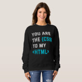 Sweatshirt Backprint you are the CSS to my html (Devant entier)