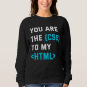 Sweatshirt Backprint you are the CSS to my html (Devant)