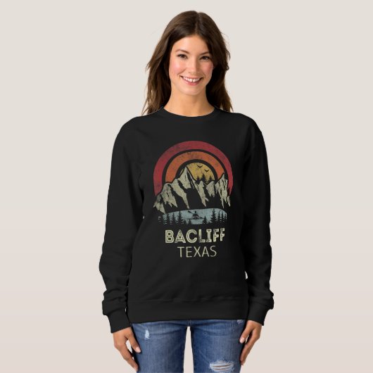 Sweatshirt Bacliff Texas Mountain Sunset Sunrise Kayaking (Devant entier)