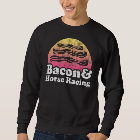 Sweatshirt Bacon Et Course À Cheval (Devant)